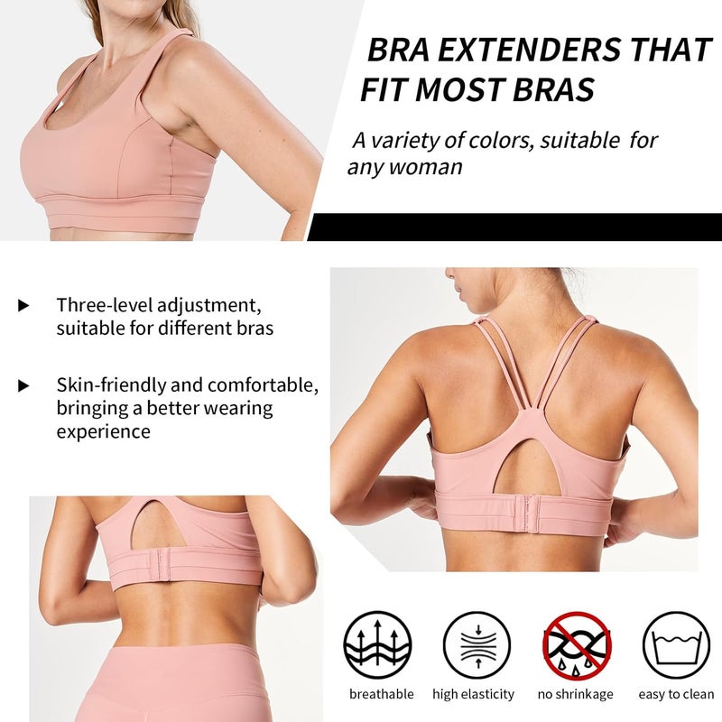 PEASUG 12 PCS Bra Extenders 4 Hooks, Bra Strap Extender, 4 Hook Bra Extenders for Women Elastic Extension Strap Plus Size - Image 3